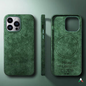 alcantara telefoonhoesje groen