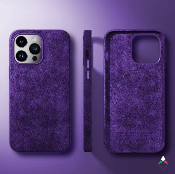 alcantara telefoonhoesje paars