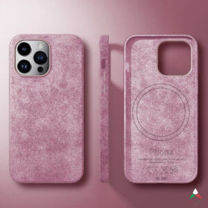 alcantara telefoonhoesje roze